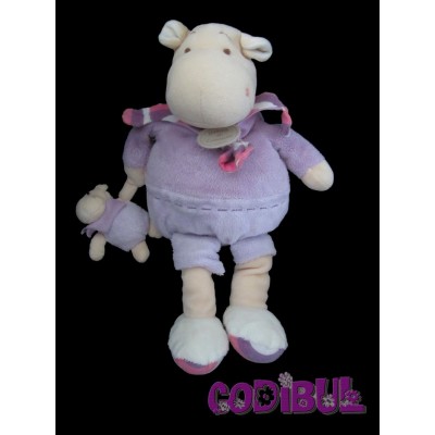 Doudou et Compagnie Lapin Marionnette Framboise poche bebe chez vous des  demain