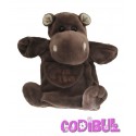 HISTOIRE D'OURS Doudou marionnette hippopotame marron