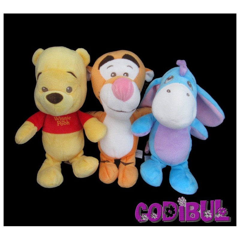 NICOTOY DISNEY lot 3 doudous winnie bourriquet et tigrou