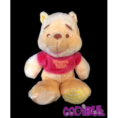 NICOTOY DISNEY DOUDOU WINNIE L'OURSON PULL ROUGE