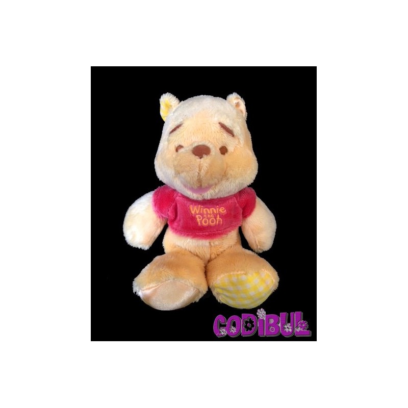 NICOTOY DISNEY DOUDOU WINNIE L'OURSON PULL ROUGE