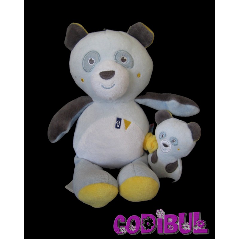 Sucre D Orge Doudou Musical Ours Panda Bleu Ciel Et Son Bebe Sucre D Orge Doudou Musical Ours Panda Bleu Ciel Et Son Bebe