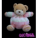 KALOO Doudou ours boule rose vert 10 ans de Bonheur