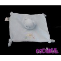 ABSORBA doudou plat ours bleu 4 noeuds