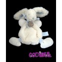 DOUDOU ET COMPAGNIE Doudou Lapin Bonbon blanc bleu