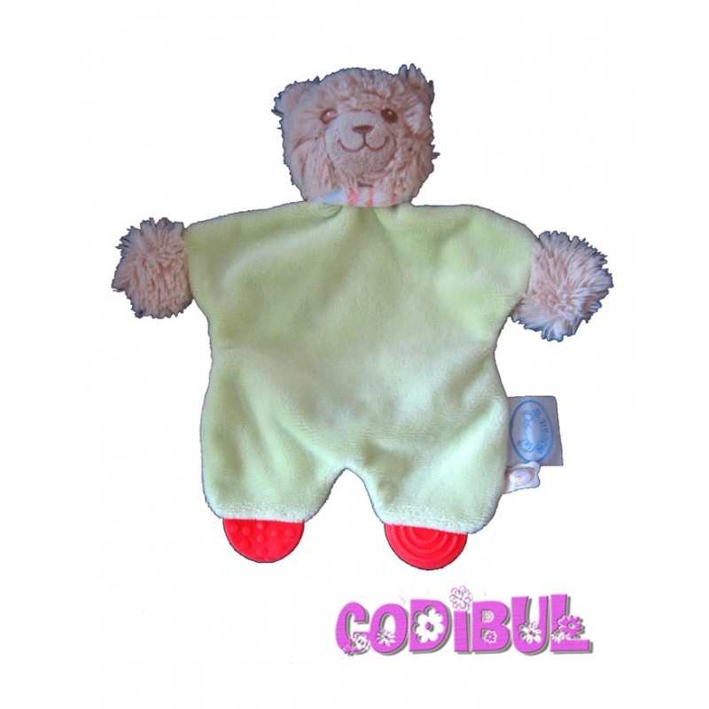 NOUKIE'S Doudou plat chat tidoo fidji vert anis