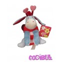 DISNEY Doudou Bourriquet abeille rouge bordeaux coeur