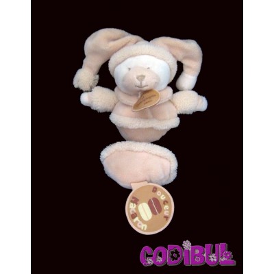 Doudou et compagnie hochet ours beige douceur macaron