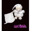 DOUDOU ET COMPAGNIE Doudou ours boule blanc mouchoir