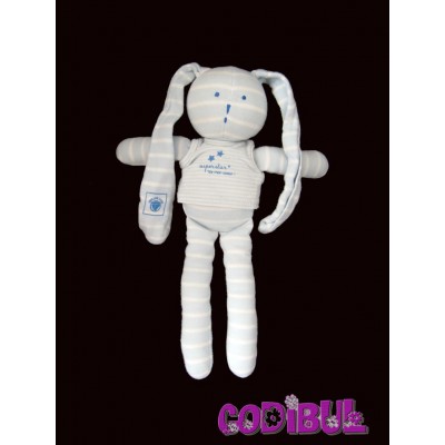 PETIT BATEAU doudou lapin bleu superstar de mon coeur