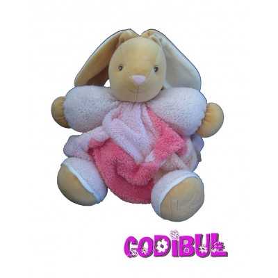 KALOO Doudou lapin boule plume rose 30 cm