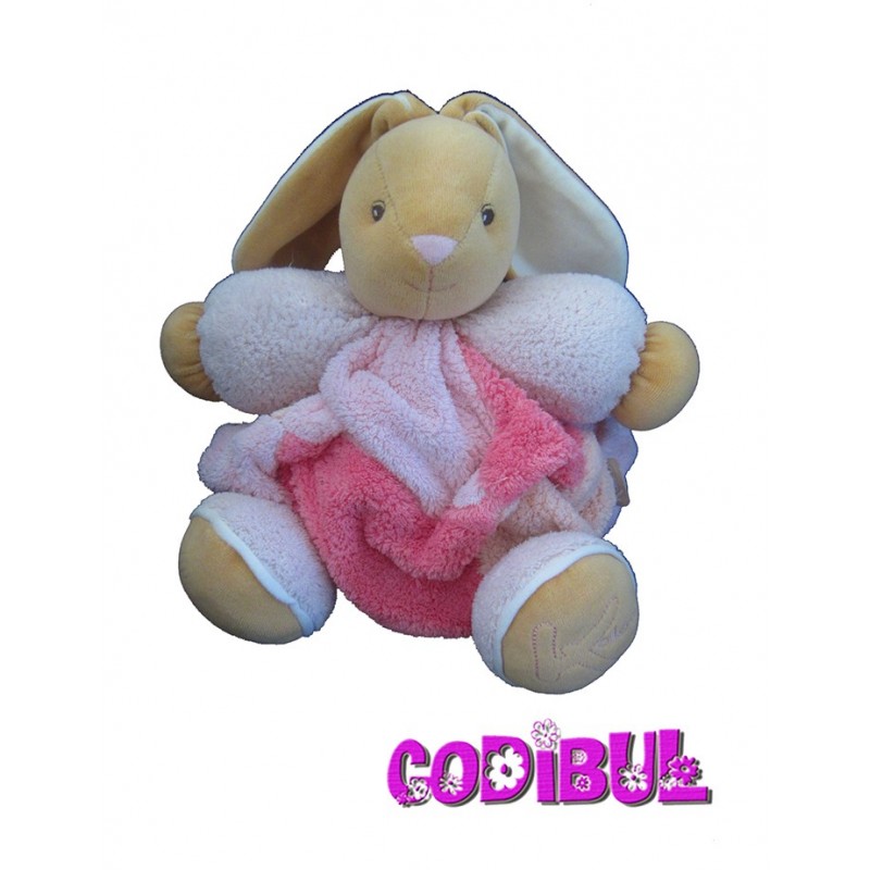 KALOO Doudou lapin boule plume rose 30 cm