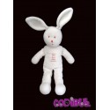 PETIT BATEAU doudou lapin velours blanc mon plus beau rêve