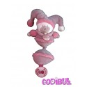 DOUDOU ET COMPAGNIE ours Douceur macaron rose hochet