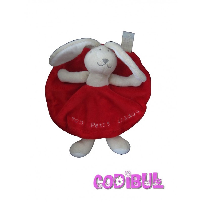 TAPE A L'OEIL doudou lapin rouge mon petit doudou