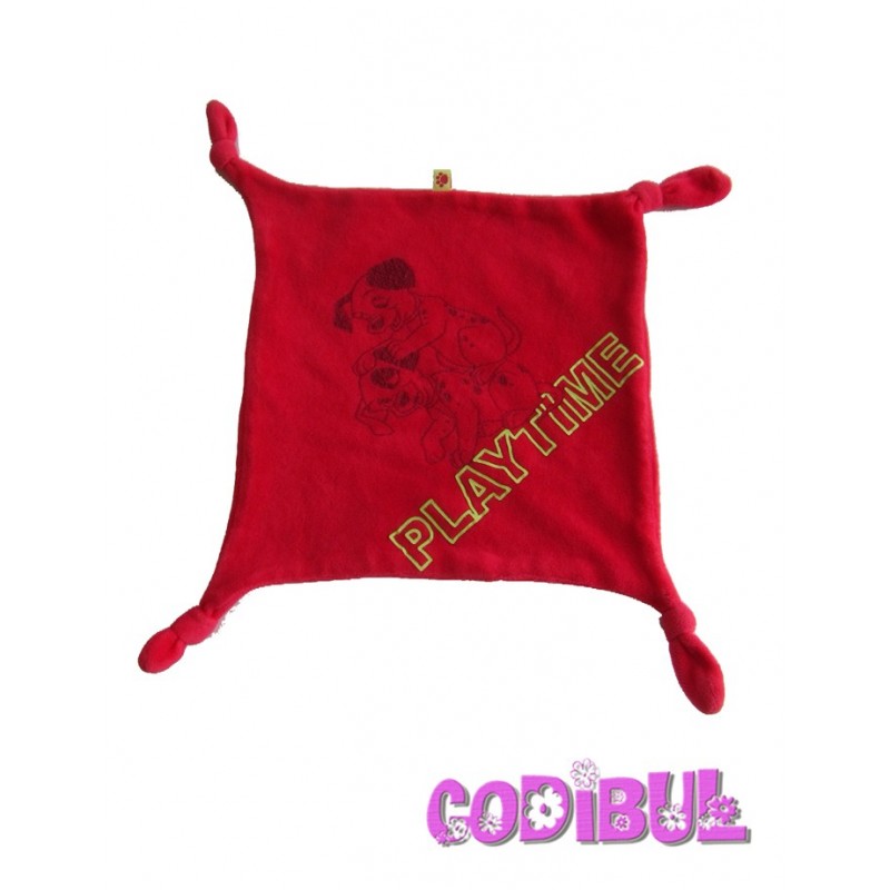 DISNEY Doudou dalmatiens rouge playtime