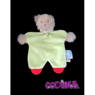 NOUKIE'S Doudou plat chat tidoo fidji vert anis