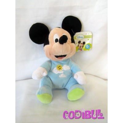 DISNEY doudou bébé mickey bleu nuages soleil