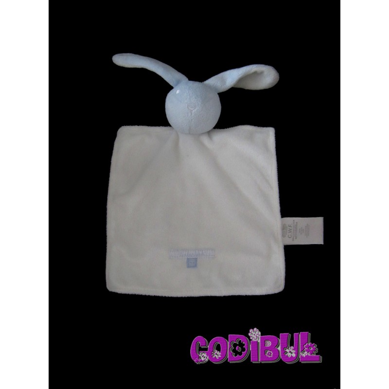 TIMBERLAND Doudou plat lapin blanc bleu