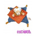 DOUDOU ET COMPAGNIE doudou plat ours prince indidous bleu orange