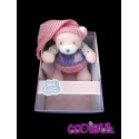 QUE DU BONHEUR doudou ours lilas boulidou