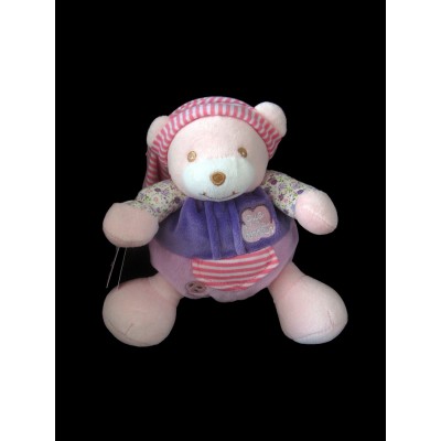 QUE DU BONHEUR doudou ours lilas boulidou