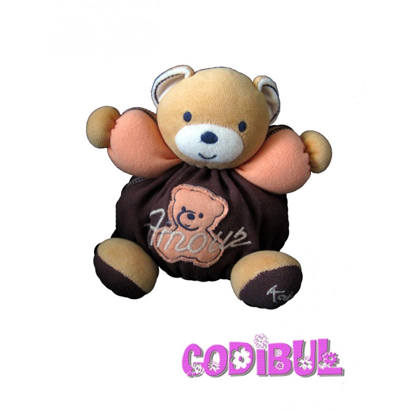 Kaloo doudou ours boule corail bordeaux amour sweet life