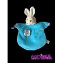 SIDJ Doudou lapin bleu marionnette fleur