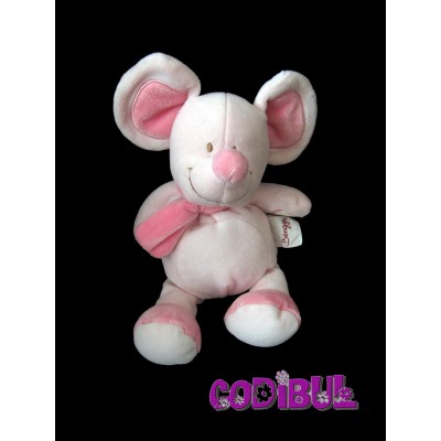 BENGY doudou souris rose écharpe