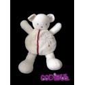 NOUNOURS doudou souris blanc oiseau brodé