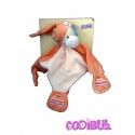 GIPSY doudou plat vache orange pattes empreintes