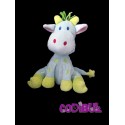 ORCHESTRA doudou girafe bleu vert 28 cm