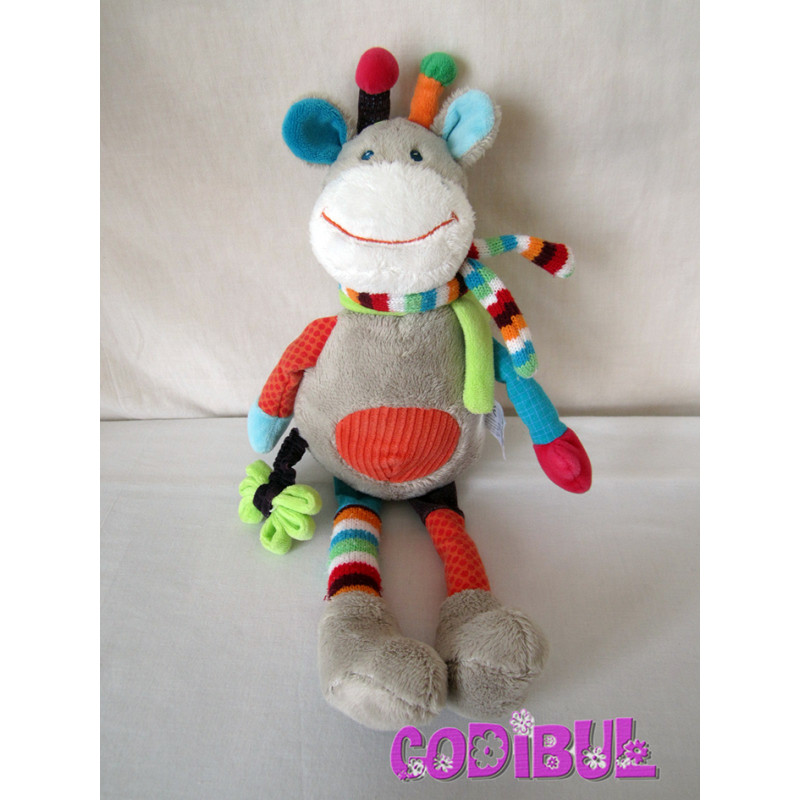 Doudou girafe multicolore Clearance