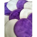 10 disques à démaquiller lavables * minkee violet - bambou *