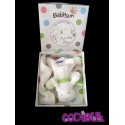 BABYSUN Doudou  White is White mouton blanc vert mouchoir