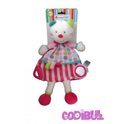 BABYSUN doudou plat chat rose les gourmandises Babyfehn