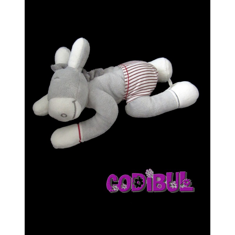 NOUKIE'S doudou âne paquito couché