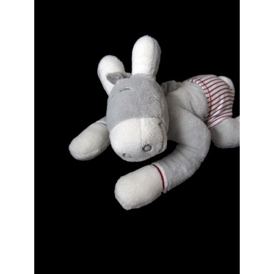 NOUKIE'S doudou âne paquito couché