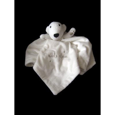 EARLY DAYS maxi doudou ours polaire blanc cuddle please