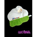 EGMONT TOYS doudou plat vache train blanc vert