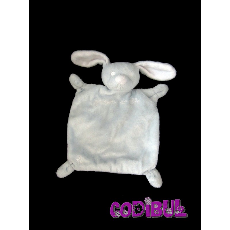 grain de blé doudou plat lapin bleu clair