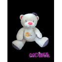 BEBISOL Doudou ours beige rose violet Arthur et Lola