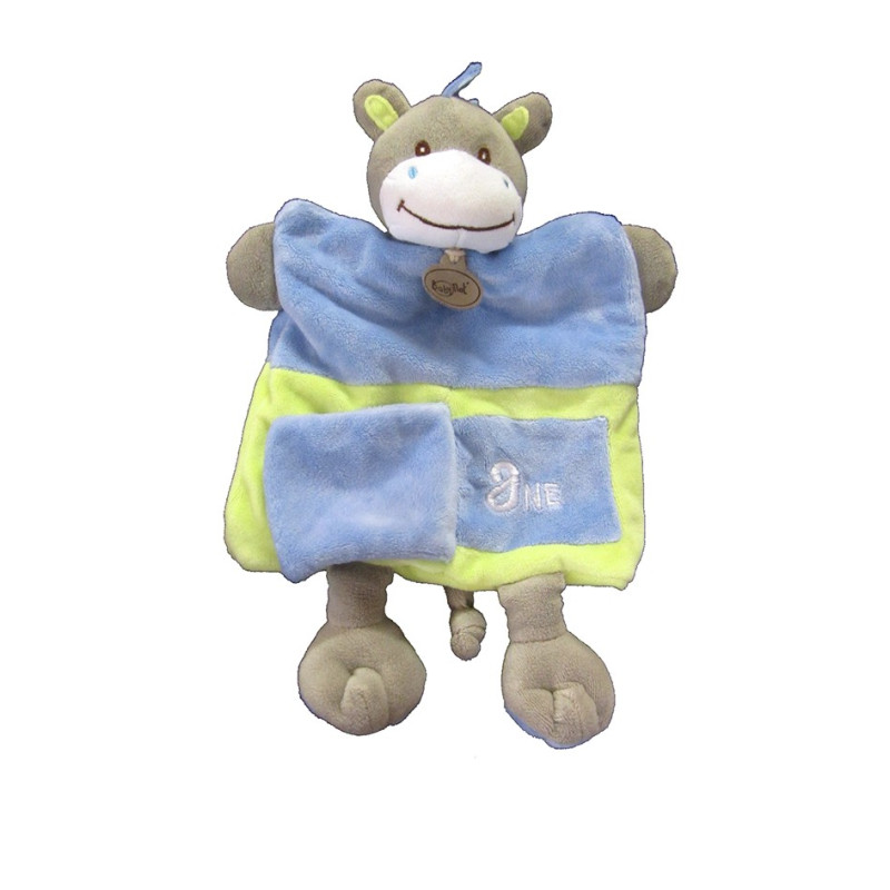 BABY NAT' Doudou Zoé – Hippopotame Rose Tout Doux – Câlin Et Réconfortant – Dès La Naissance – Lavable 30°