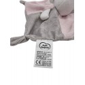 MOTS D'ENFANTS DOUDOU PLAT chat rose gris