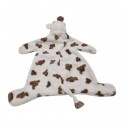 KIMBALOO LA HALLE doudou plat vache tâches marron