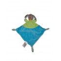 MOTS D'ENFANTS doudou chien bleu vert