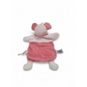 BABY NAT' doudou plat marionnette souris rose Tipioux