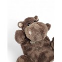HISTOIRE D'OURS Doudou marionnette hippopotame marron