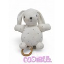 KIABI Simba doudou musical lapin blanc étoiles grises