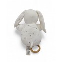 KIABI Simba doudou musical lapin blanc étoiles grises